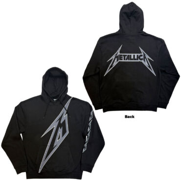 Metallica Pullover Hoodie: M Bolt (Black) (Back Print)