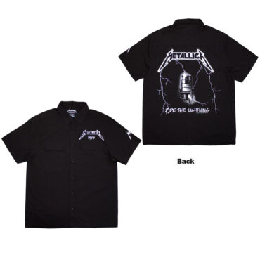 Metallica Casual Shirt: Ride The Lightning (Black) (Back & Sleeve Print)