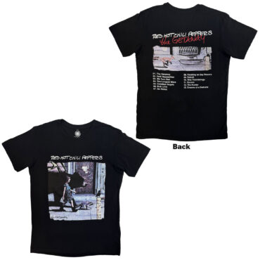 Red Hot Chili Peppers Carbon T-Shirt: The Getaway Tracklist (Black) (Back Print)