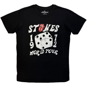 The Rolling Stones Carbon T-Shirt: Dice Tour '72 (Black)