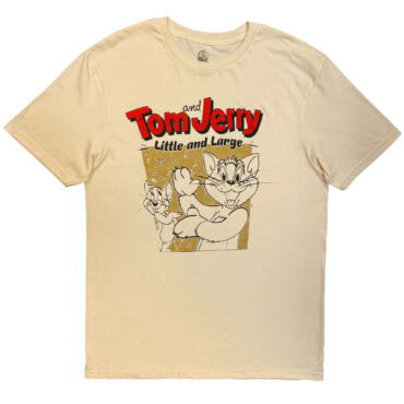 Tom & Jerry T-Shirt: Little & Large (Natural)