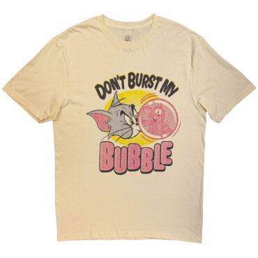 Tom & Jerry T-Shirt: Don't Burst My Bubble (Natural)
